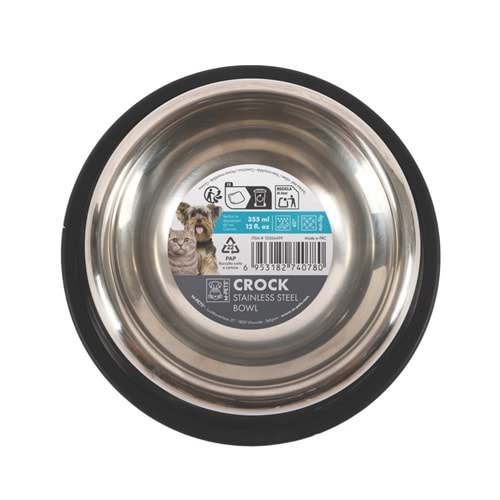 10504499 M-PETS CROCK PASLANMAZ ÇELİK MAMA KABI (S)