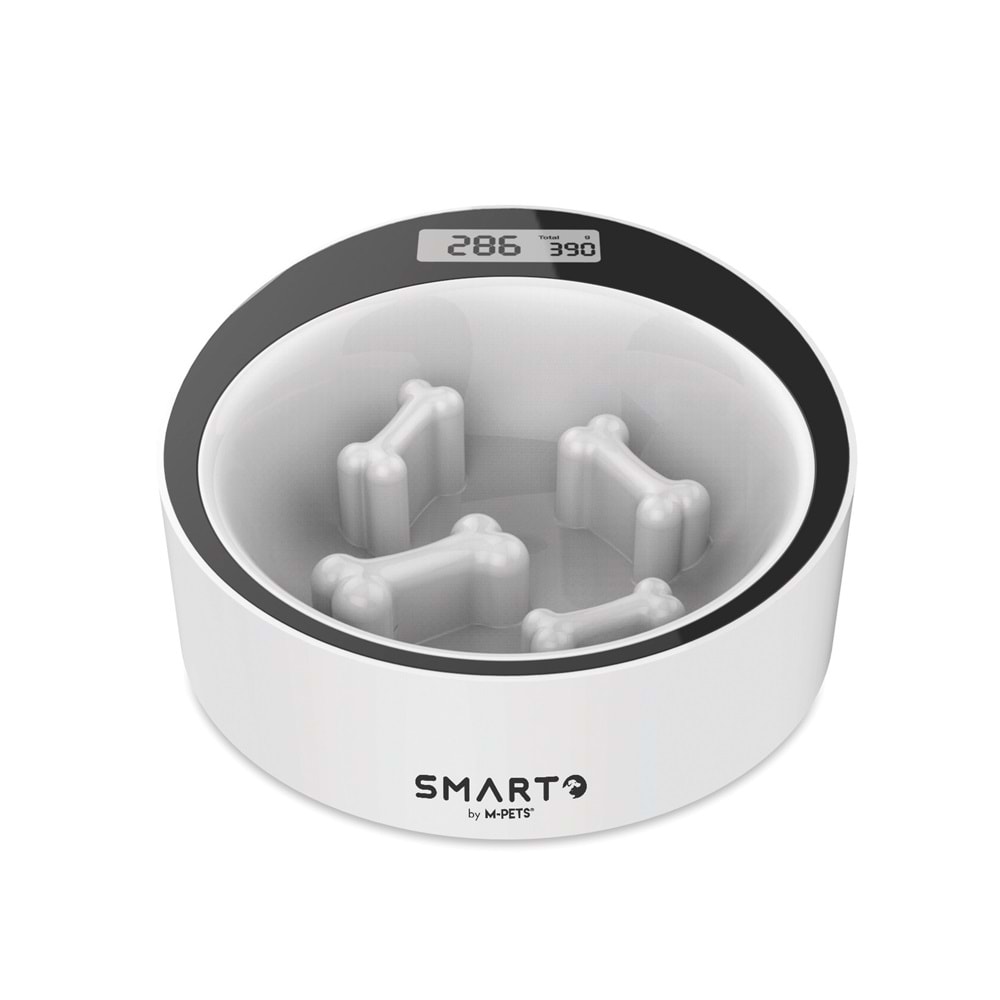 10540599 M-PETS SMARTO M1100 DİGİTAL TARTILI YAVAŞ YEME MAMA KABI 426ML