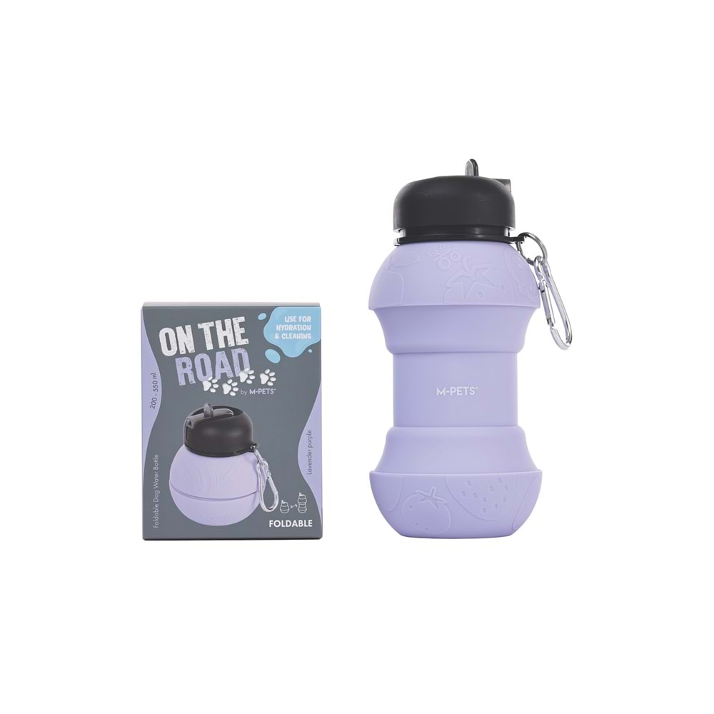 10540999 M-PETS ON THE ROAD KATLANABİLEN SEYAHAT SULUĞU 200-550ML PURPLE