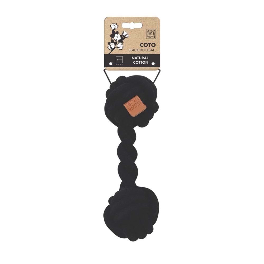 10653108 M-PETS COTO BLACK DUO BALL 28CM ÖRGÜ OYUNCAK