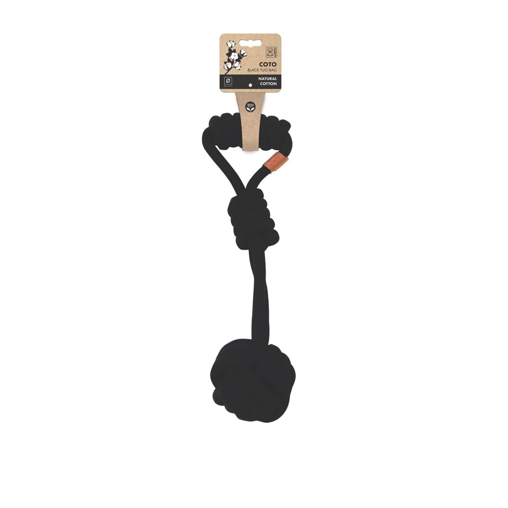 10653408 M-PETS COTO BLACK TUG BALL 36CM ÖRGÜ OYUNCAK