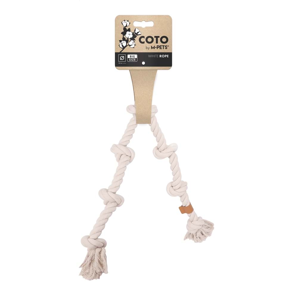 10668901 M-PETS COTO WHİTE ROPE 105CM İP OYUNCAK