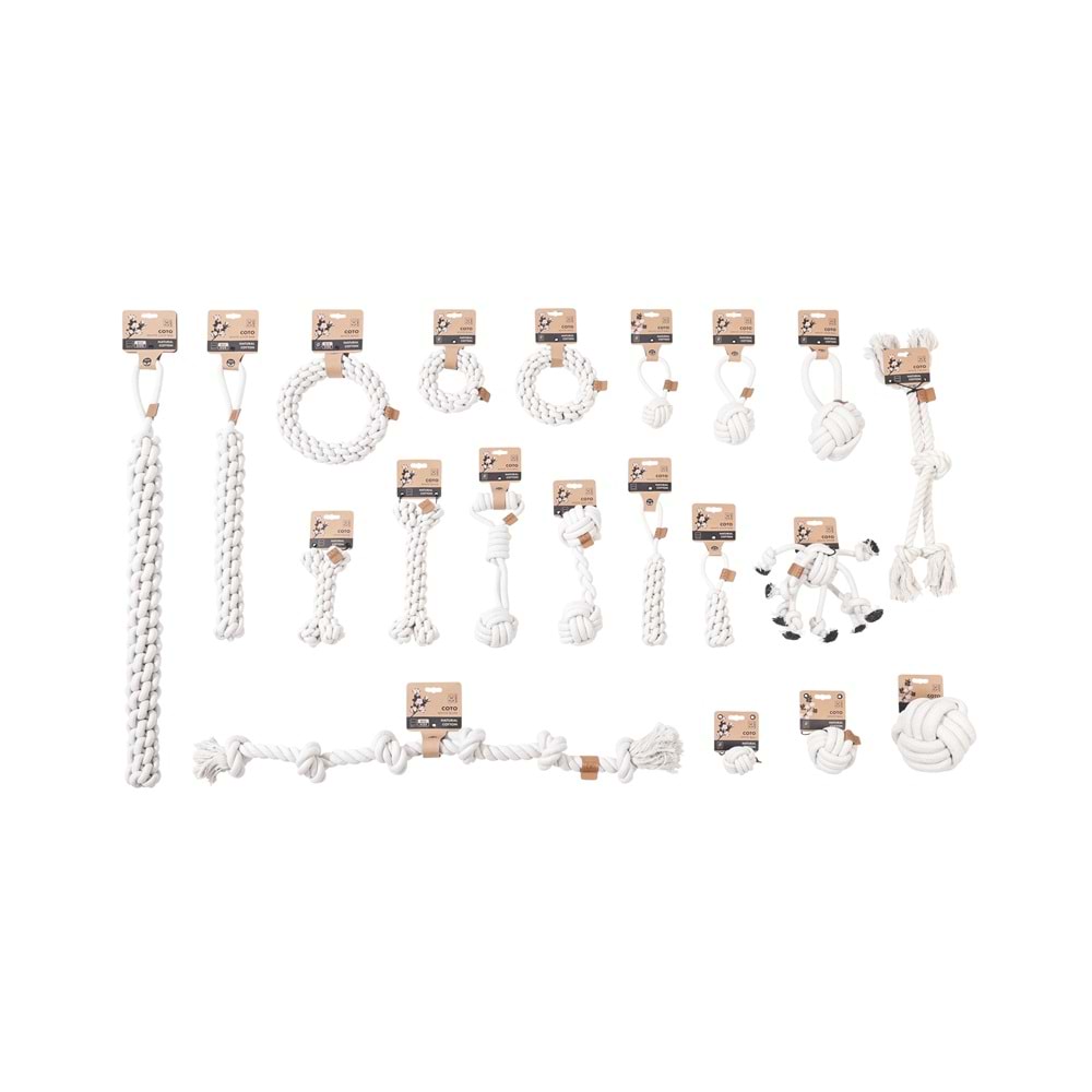 10668901 M-PETS COTO WHİTE ROPE 105CM İP OYUNCAK