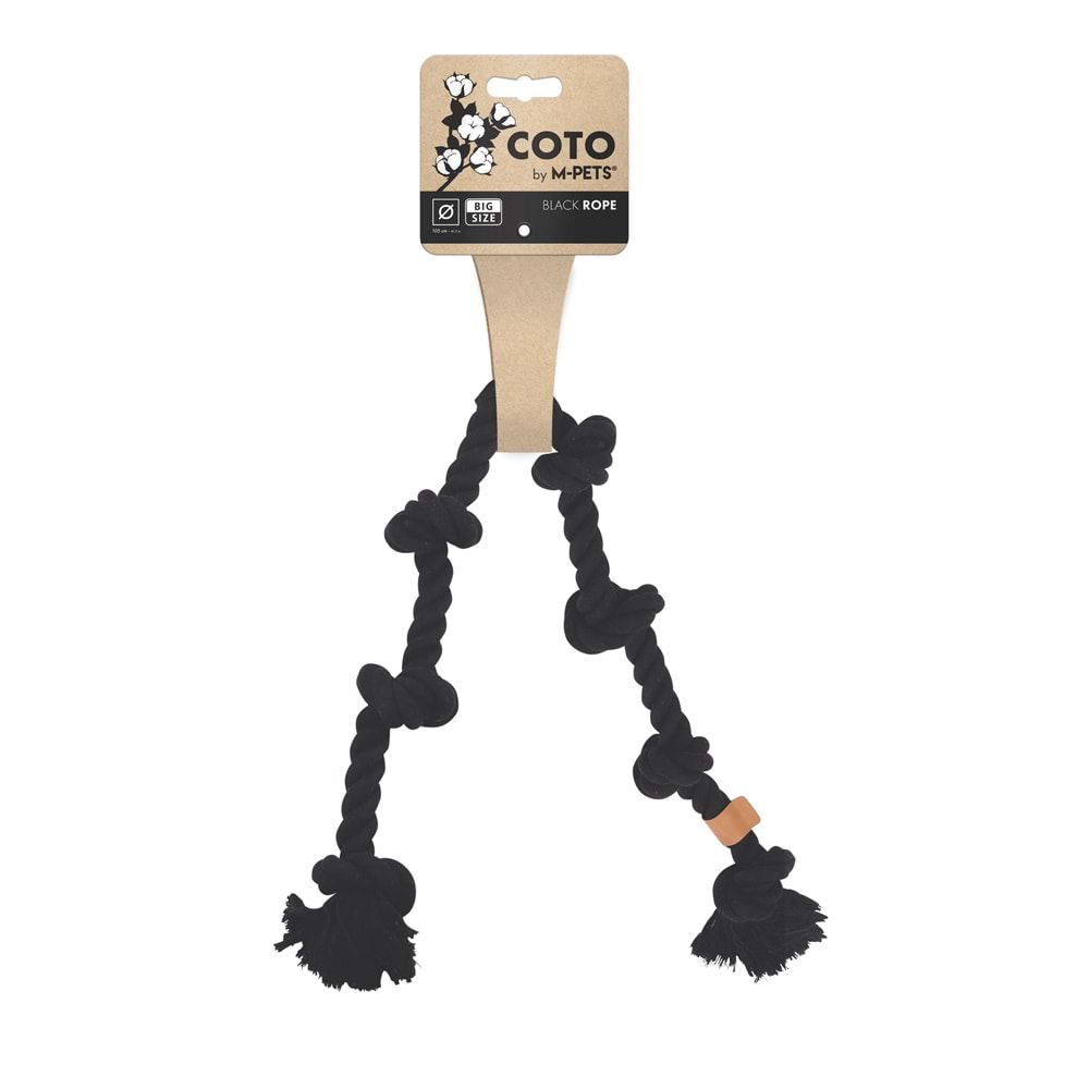 10669308 M-PETS COTO BLACK ROPE 105CM İP OYUNCAK