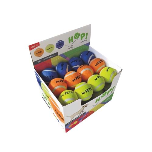 10671099 M-PETS HOP TENNİS TOPU MİX COLOR 6,4CM 36LI SET DISPLAY
