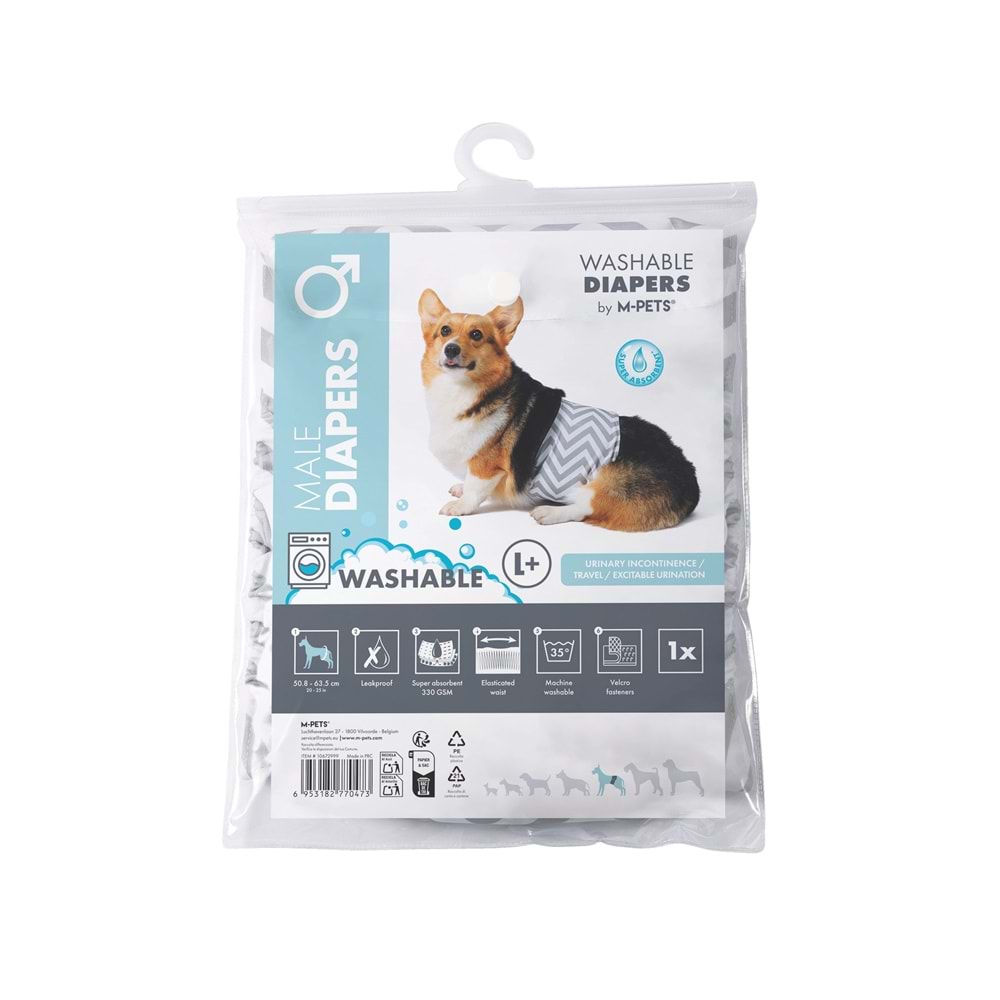 10672999 M-PETS ERKEK KÖPEKLER İÇİN YIKANABİLİR KÜLOT (L+)