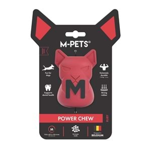 10674605 M-PETS POWER CHEW KAUÇUK KÖPEK ÖDÜL OYUNCAĞI RUBY (M)