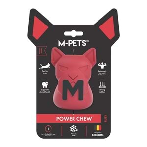 10674705 M-PETS POWER CHEW KAUÇUK KÖPEK ÖDÜL OYUNCAĞI RUBY (L)