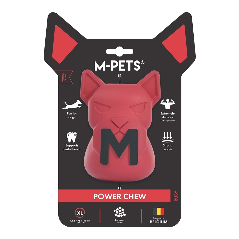 10674805 M-PETS POWER CHEW KAUÇUK KÖPEK ÖDÜL OYUNCAĞI RUBY (XL)