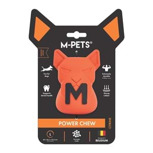 10675316 M-PETS POWER CHEW KAUÇUK KÖPEK ÖDÜL OYUNCAĞI CITRINE (L)