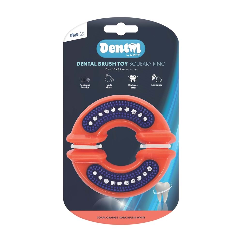 10677199 M-PETS DENTAL SQUEAKY RING DİŞ FIRÇALI KÖPEK OYUNCAĞI