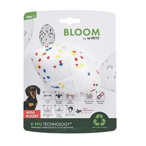 10677899 M-PETS BLOOM MİNİ RUGBY PARÇALANMAZ RUGBY TOPU RED:/WHİTE