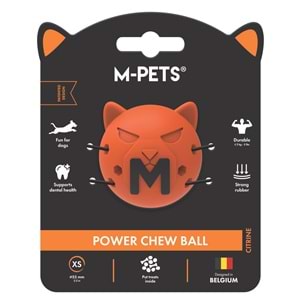 10678716 M-PETS POWER CHEW BALL KAUÇUK KÖPEK OYUNCAĞI CITRINE (XS)
