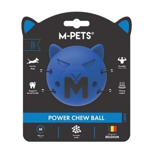 10679517 M-PETS POWER CHEW BALL KAUÇUK KÖPEK OYUNCAĞI LAPİS (M)
