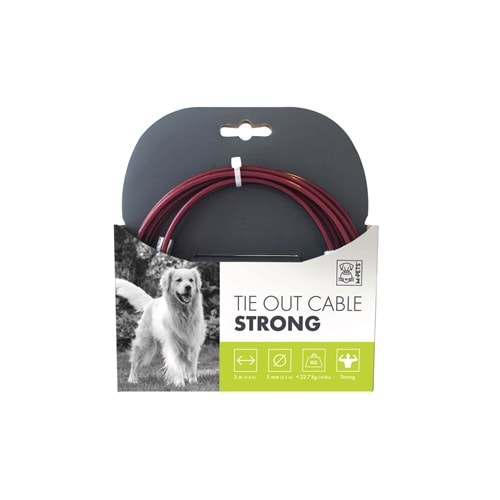 10800099 M-PETS STRONG BAHÇE BAĞLAMA HALATI 3MT/RED