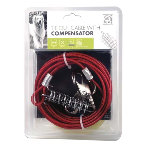 10801305 M-PETS COMPENSATOR BAHÇE BAĞLAMA HALATI 8MT/RED
