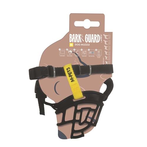 10845299 M-PETS BARK GUARD AĞIZLIK (XS) BLACK/YELLOW
