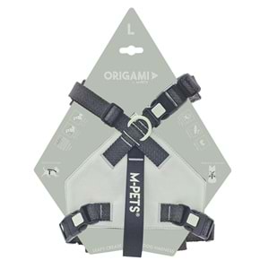 10852399 M-PETS ORIGAMI REFLEKTÖRLÜ SIRT TASMASI GREEN (L)