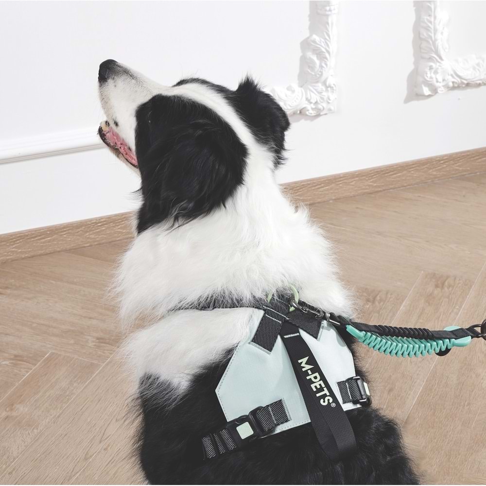 10852399 M-PETS ORIGAMI REFLEKTÖRLÜ SIRT TASMASI GREEN (L)