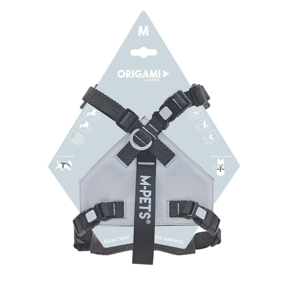 10852599 M-PETS ORIGAMI REFLEKTÖRLÜ SIRT TASMASI BLUE (M)