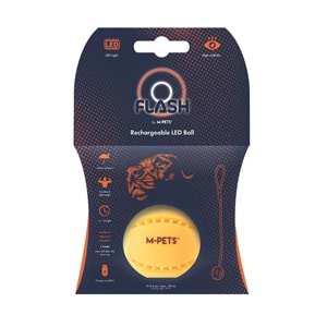 10856299 M-PETS FLASH LED BALL ORANGE KÖPEK OYUNCAĞI