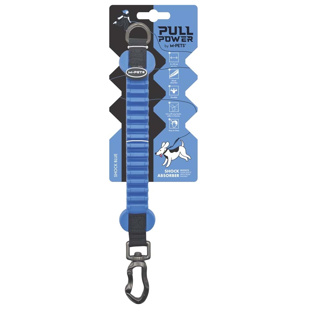 10860199 M-PETS PULL POWER ŞOK EMİCİ ARA TASMA BLUE