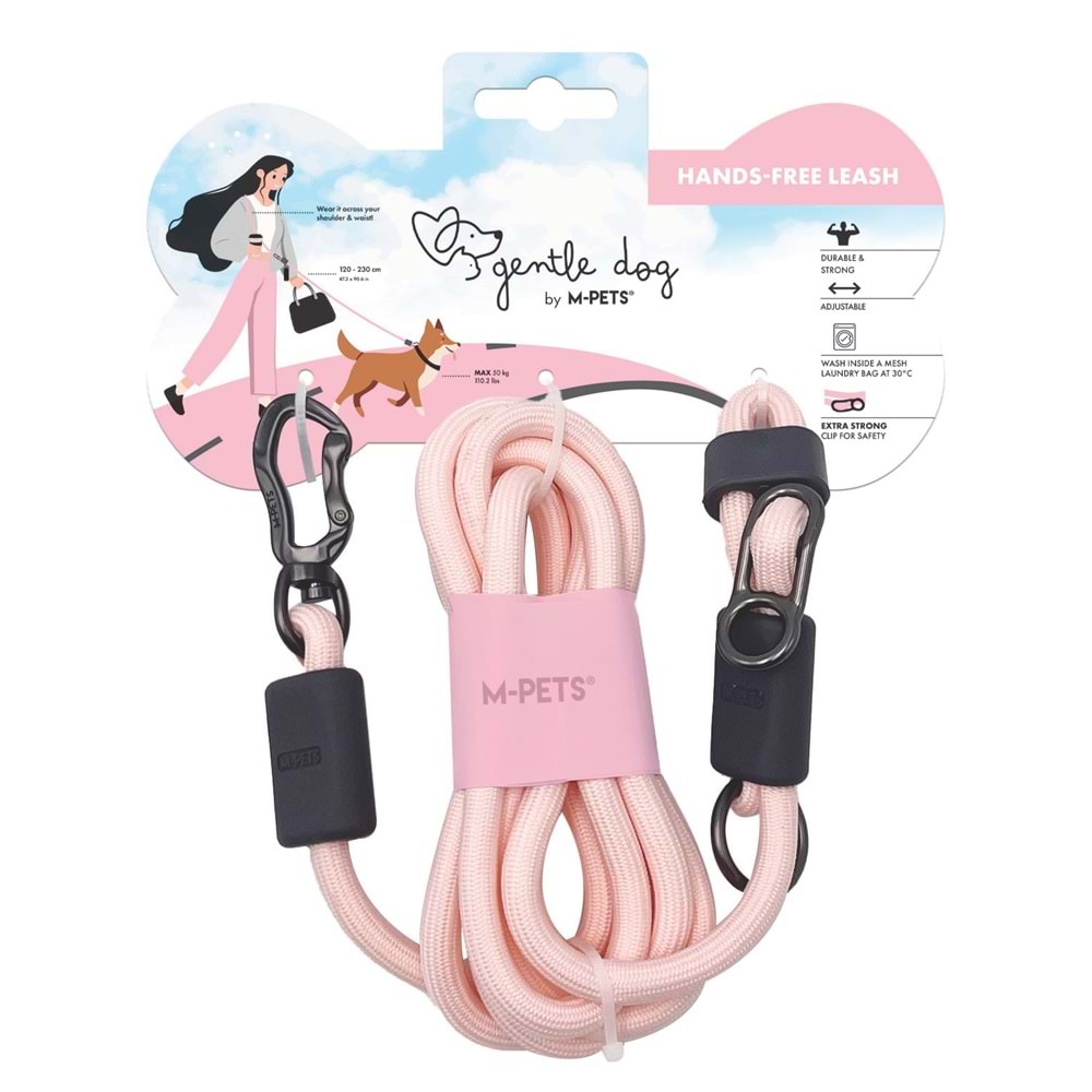 10860599 M-PETS GENTLE DOG FONKSİYONEL GEZDİRME TASMA PİNK