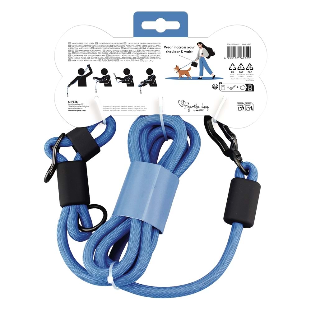 10860699 M-PETS GENTLE DOG FONKSİYONEL GEZDİRME TASMA BLUE