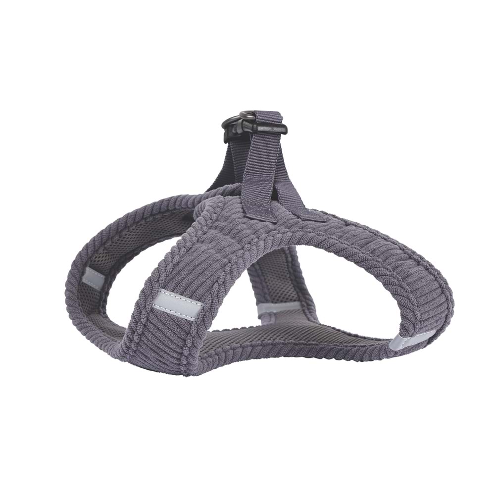 10860913 M-PETS VELVET DOG GÖĞÜS TASMASI GRİ (M)