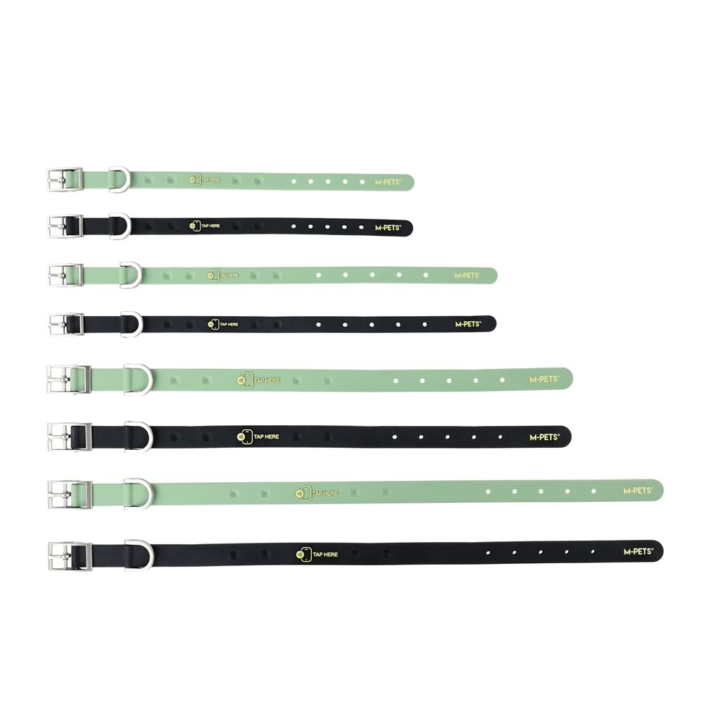 10861608 M-PETS BOND NFC SİSTEMLİ SİLİKON BOYUN TASMASI (XS) BLACK