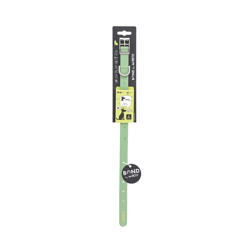 10862203 M-PETS BOND NFC SİSTEMLİ SİLİKON BOYUN TASMASI (M) GREEN
