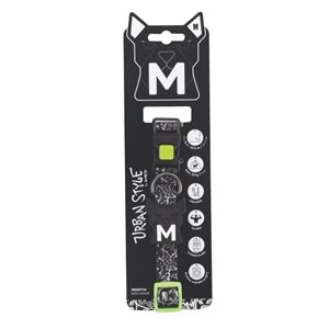 10867199 M-PETS URBAN STYLE FREESTYLE BLACK/WHİTE BOYUN TASMASI (M)
