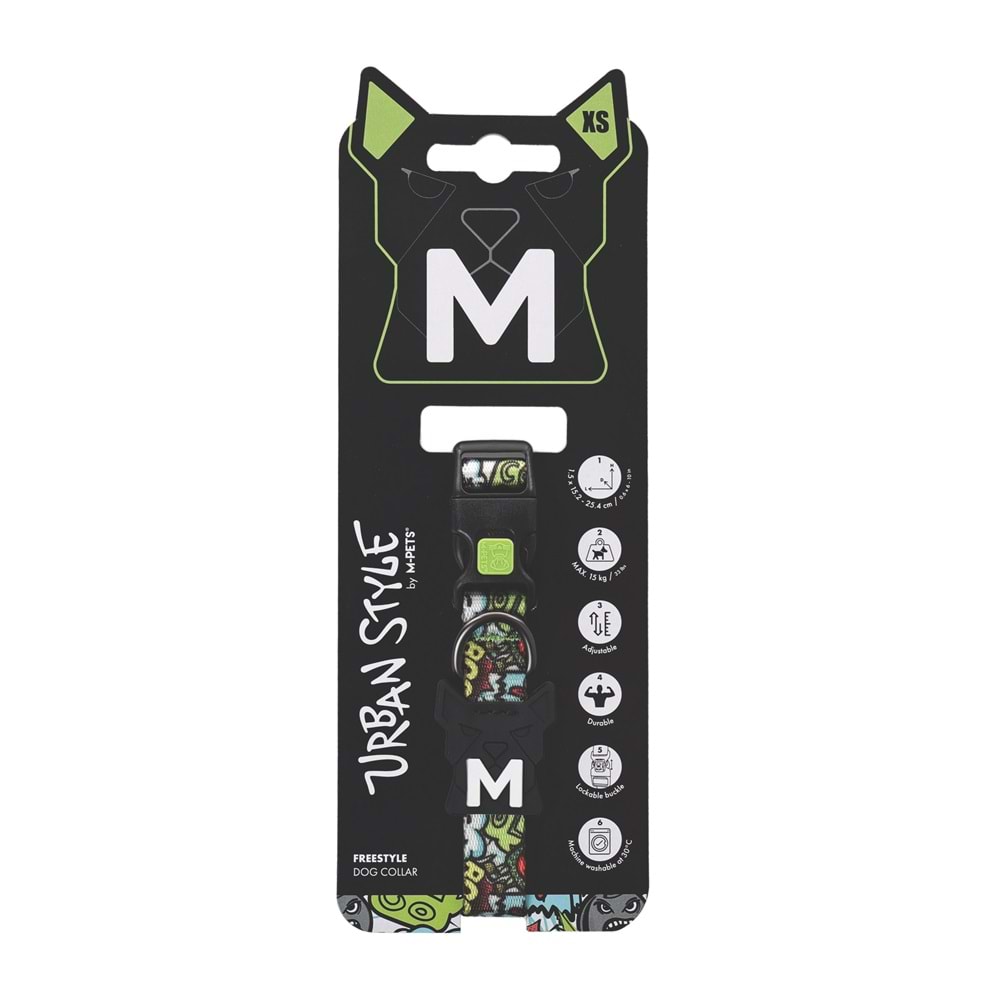 10867399 M-PETS URBAN STYLE FREESTYLE MULTİCOLOR BOYUN TASMASI (XS)