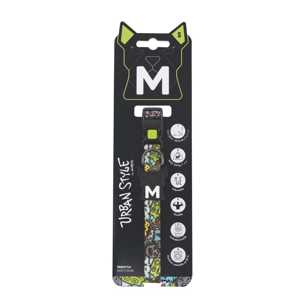 10867499 M-PETS URBAN STYLE FREESTYLE MULTİCOLOR BOYUN TASMASI (S)