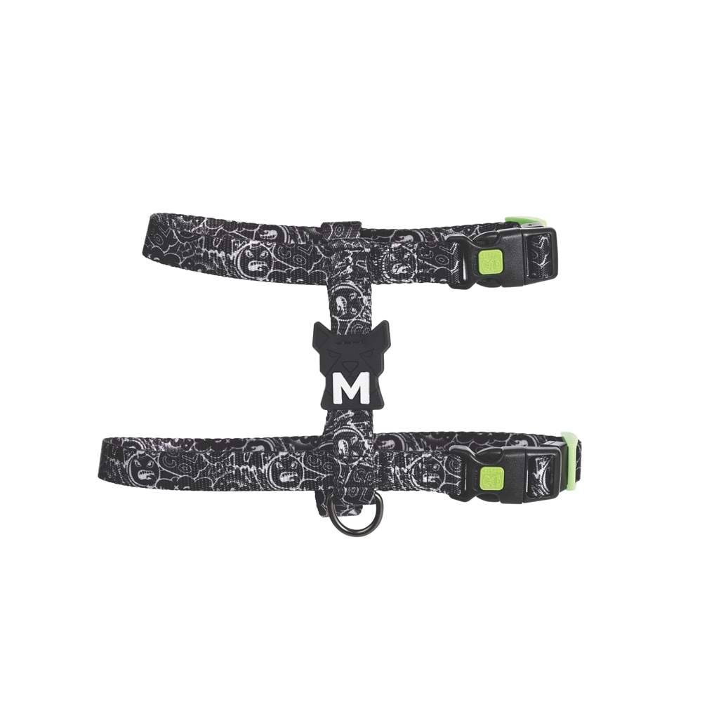 10869099 M-PETS URBAN STYLE BLACK/WHİTE ACTİVE KÖPEK GÖĞÜS TASMASI (S)