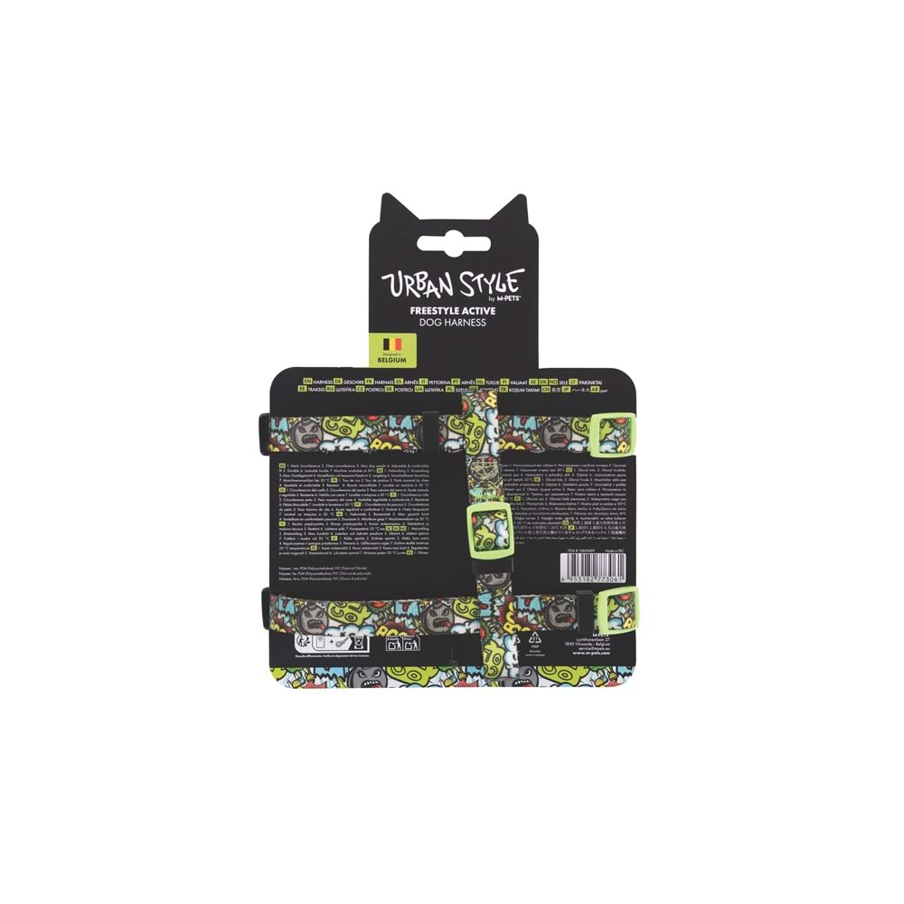 10869499 M-PETS URBAN STYLE MULTİCOLOR ACTİVE KÖPEK GÖĞÜS TASMASI (S)