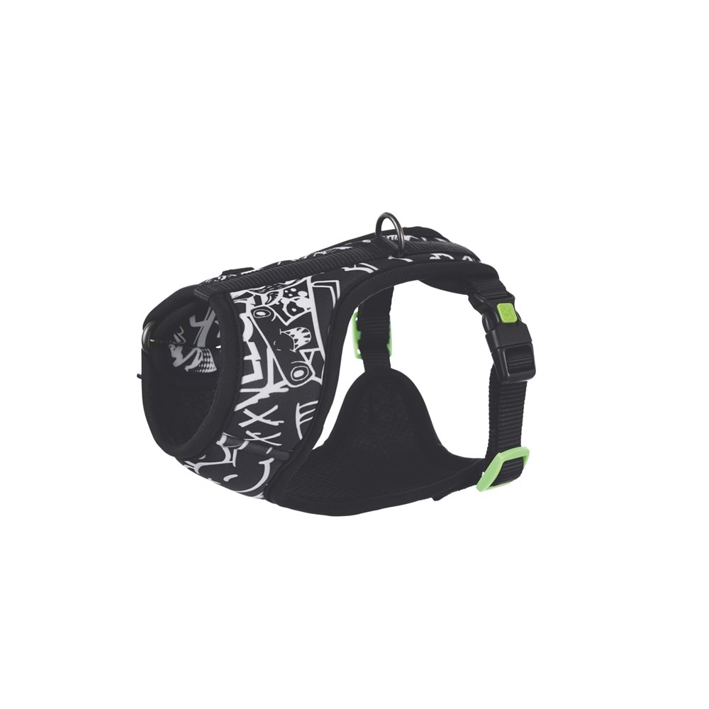 10872799 M-PETS URBAN STYLE BLACK/WHİTE EASY FİT KÖPEK GÖĞÜS TASMASI (L)