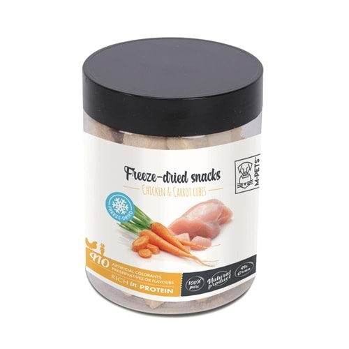 19028299 M-PETS FREEZE DRİED KURUTULMUŞ %100 TAVUK ve HAVUÇ KÜPLERİ KÖPEK ÖDÜLÜ 40GR