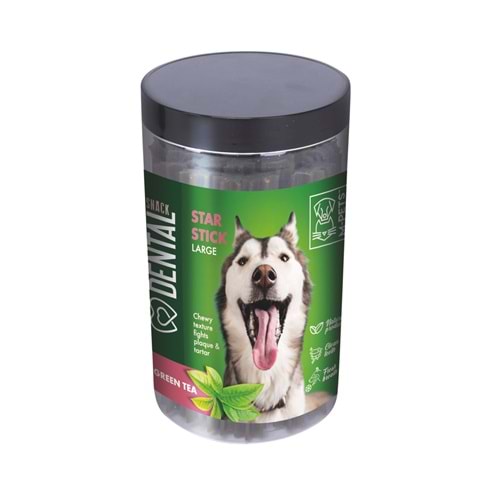19029899 M-PETS DENTAL SNACK GREEN TEA STAR STICK LARGE ÖDÜL 510GR