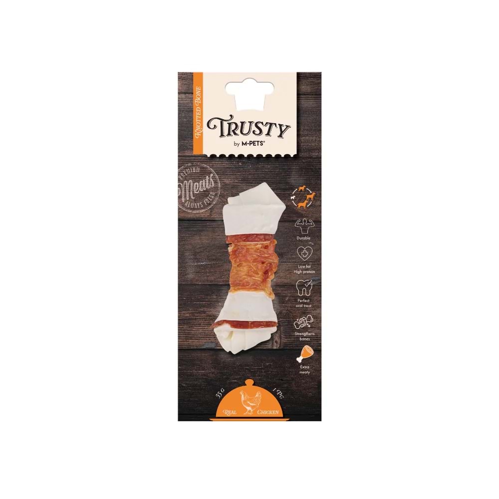 19045399 M-PETS TRUSTY EXTRA CHICKEN DÜĞÜMLÜ KEMİK 55GR/12,7CM