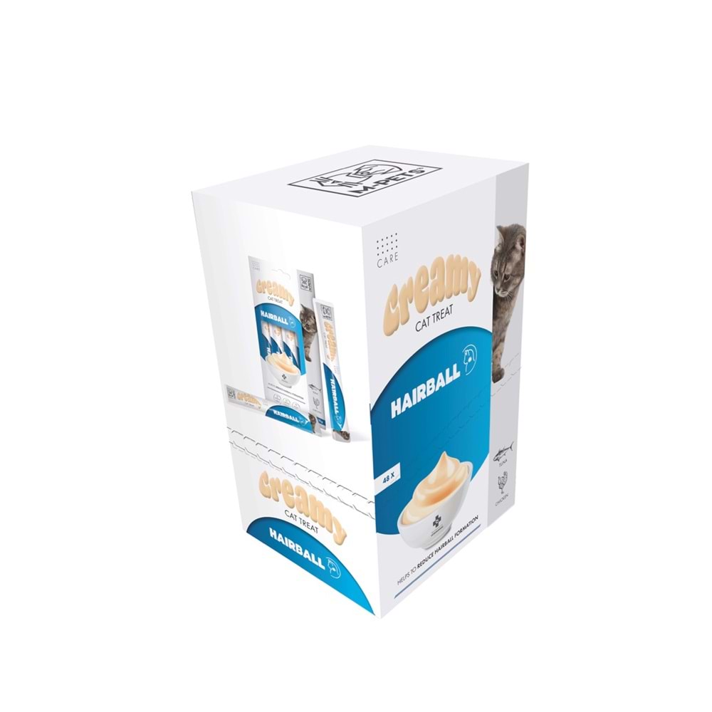 19049699 M-PETS HAIRBALL FONKSİYONEL CREAMY KEDİ ÖDÜLÜ 4X15GR
