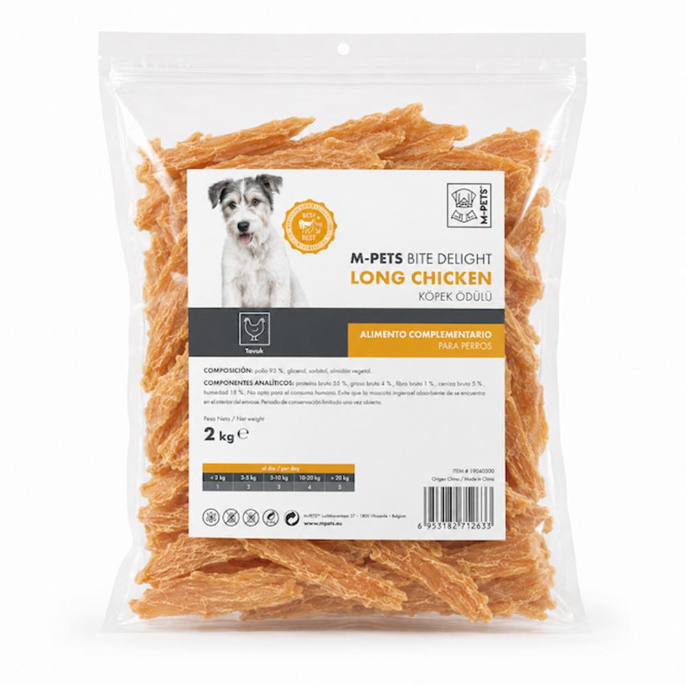 19051099 M-PETS BITE DELIGHT LONG CHICKEN KÖPEK ÖDÜLÜ 2KG DİSPLAY
