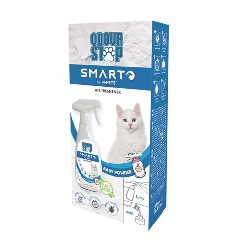 20104899 M-PETS ODOUR STOP DEODORANT SPRAY BABY POWDER 500ML