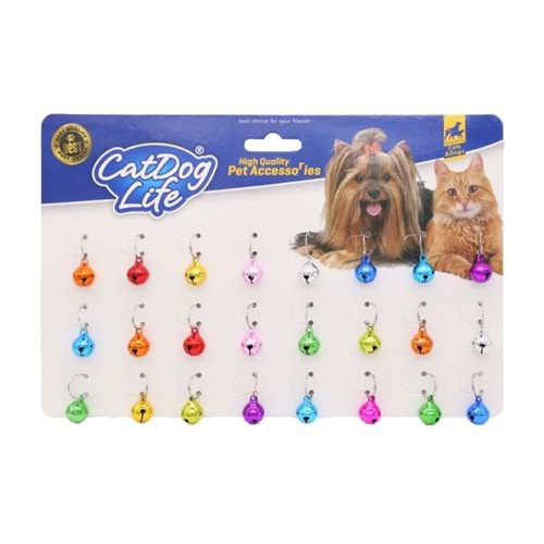 202532-CAT/DOGLİFE KEDİ ve KÖPEKLER İÇİN RENKLİ ZİL 24LÜ 14MM