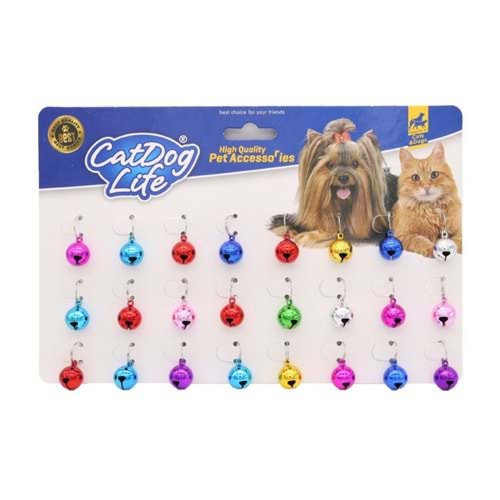 202533-CAT/DOGLİFE KEDİ ve KÖPEKLER İÇİN RENKLİ ZİL 24LÜ 16MM