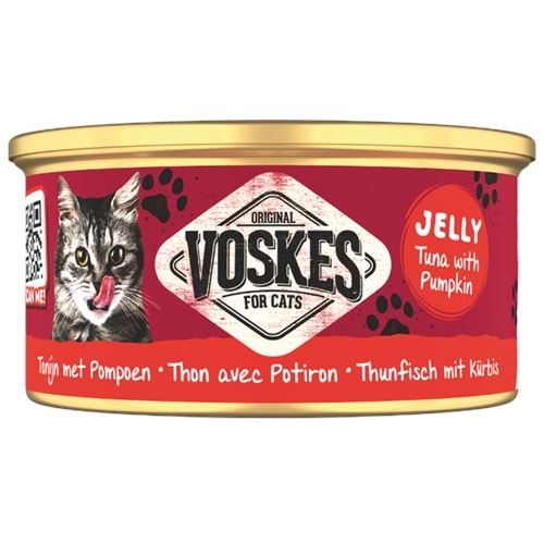 20384-VOSKES TON BALIĞI ve BALKABAĞI KEDİ KONSERVESİ 85GR 24LÜ