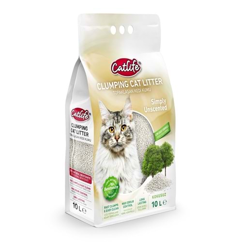 CATLİFE NATUREL BENTONİT KEDİ KUMU 10LT