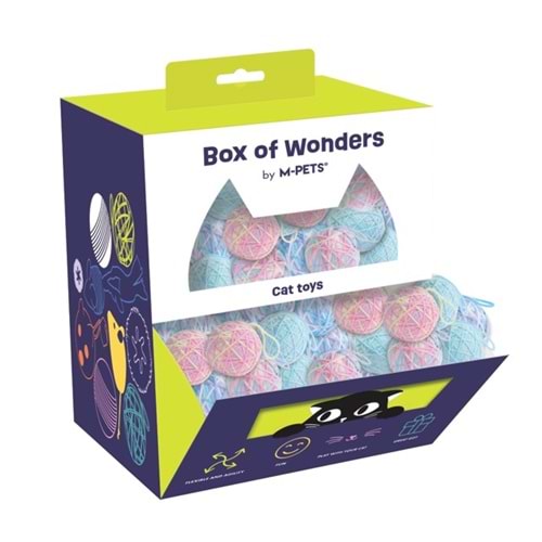 20603199 M-PETS WONDERS THREAD BALL KEDİ OYUNCAĞI 100LÜ DISPLAY
