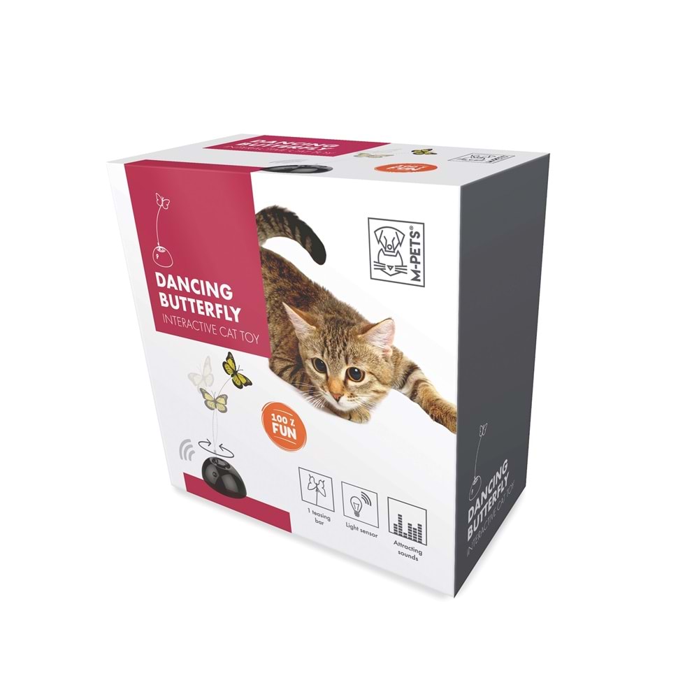 20616908 M-PETS DANCING BUTTERFLY İNTERAKTİF KEDİ OYUNCAĞI BLACK