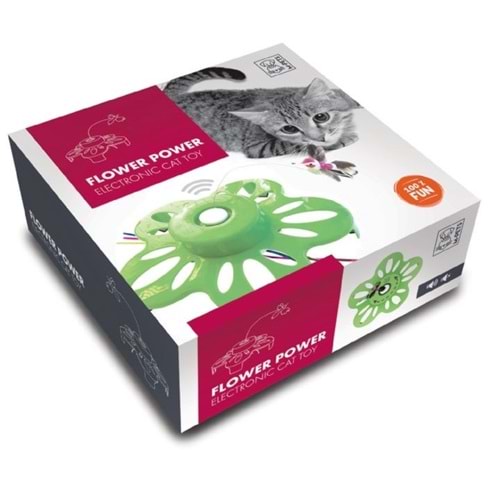 20620199 M-PETS FLOWER POWER ELECTRONİC KEDİ OYUNCAĞI GREEN
